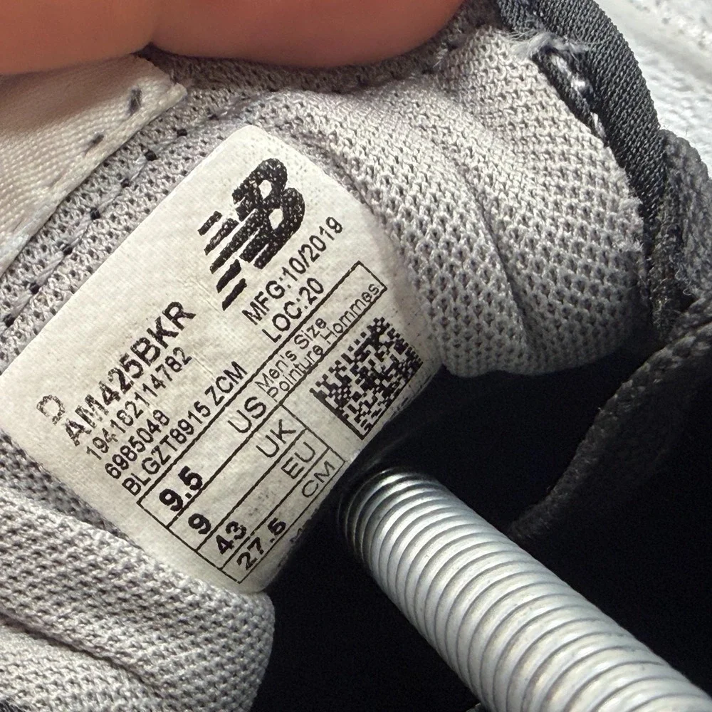 Size 9.5 New Balance 425 Black‎ White Blue Mens Skateboarding Sneakers AM425BKR